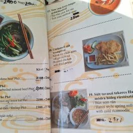 Vietnami Speciális Melegkonyha Budapest - Étlap/itallap