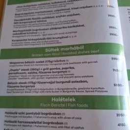 Vino Étterem, Panzió és Pinceklub , Izsák - Étlap/itallap