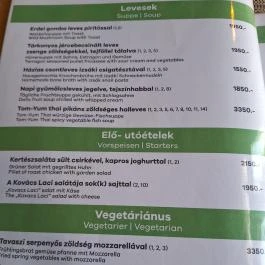 Vino Étterem, Panzió és Pinceklub , Izsák - Étlap/itallap