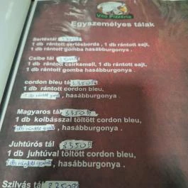Vito Pizza és Gyros Bár, Mátraderecske - Étlap/itallap