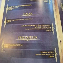 Vozi Restaurant Méhkerék - Étlap/itallap