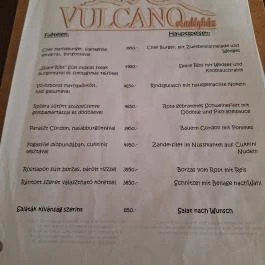 Vulcano Étterem Mesteri - Étlap/itallap