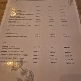 Wine the Gap Budapest Budapest - Étlap/itallap