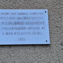 Xavéri Szent Ferenc kápolna Törökbálint - Egyéb