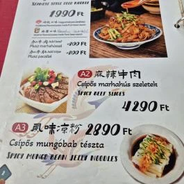 Xian Food, Budapest - Étlap/itallap