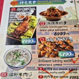 Xian Food, Budapest - Étlap/itallap