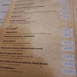 Zila Vendéglő Budapest - Étlap/itallap