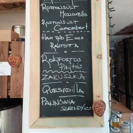 Zsengélő Café Verőce - Étlap/itallap