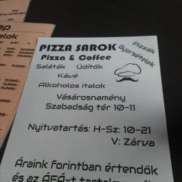 Pizza Sarok, Vásárosnamény - Étlap/itallap