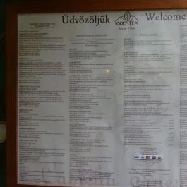1000 Tea Teaház & Szaküzlet Budapest - Étlap/itallap