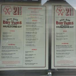 21 Magyar Vendéglő, Budapest - Étlap/itallap