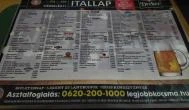 4es6os Wesselényi Budapest - Étlap/itallap