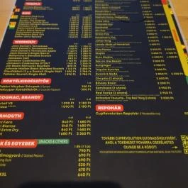 A38 Étterem Budapest - Étlap/itallap