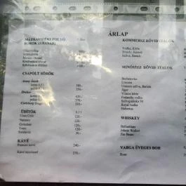 Abasári Borozó Budapest - Étlap/itallap