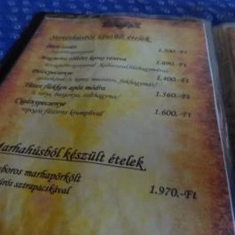 Abasári Terasz, Abasár - Étlap/itallap