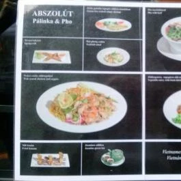 Abszolút Pálinka Budapest - Étlap/itallap