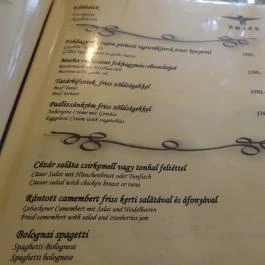 Adler Étterem Budaörs - Étlap/itallap