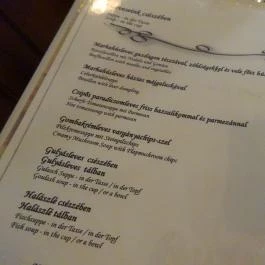 Adler Étterem Budaörs - Étlap/itallap