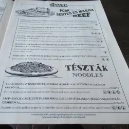 aHely Étterem Budapest - Étlap/itallap