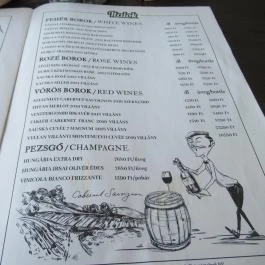 aHely Étterem Budapest - Étlap/itallap