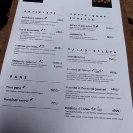 Al Dente Budapest - Étlap/itallap