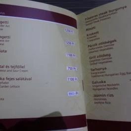 Alba Regia Vendéglő Budapest - Étlap/itallap