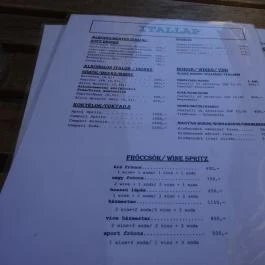 Aldente on the Road Budapest - Étlap/itallap