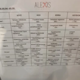 Alexis - Margit Palace Budapest - Étlap/itallap