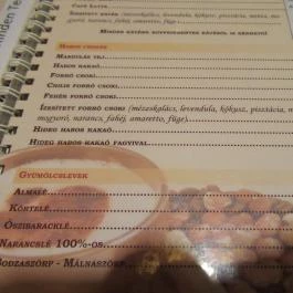 Altair Teaház Budapest - Étlap/itallap