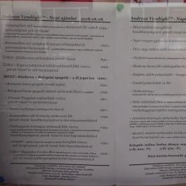 Andreas Bistro Budapest - Étlap/itallap