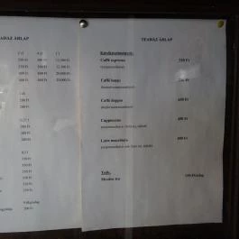 Antaludvar, Hollókő - Étlap/itallap