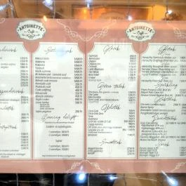 Antoinette Cafe Budapest - Étlap/itallap