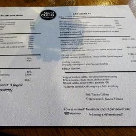 Apacuka Étterem Kávéház Varieté, Budapest - Étlap/itallap