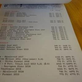 Apropó Budapest - Étlap/itallap