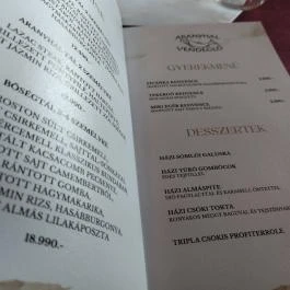 Aranyhal Étterem Budapest - Étlap/itallap