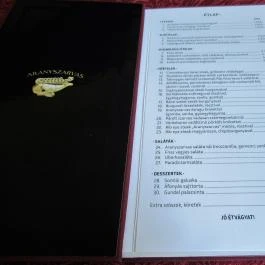 Aranyszarvas Budapest - Étlap/itallap