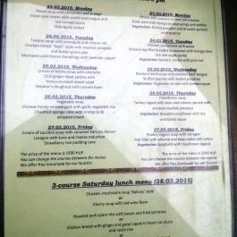 Araz Étterem Budapest - Étlap/itallap