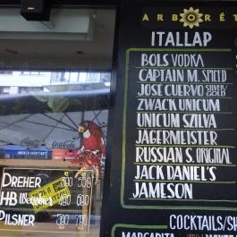 Arborétum Budapest - Étlap/itallap