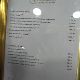 Aréna Bistro Budapest - Étlap/itallap