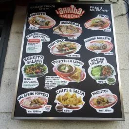 Arriba Taqueria - Széna tér, Budapest - Étlap/itallap