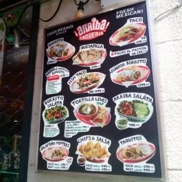 Arriba Taqueria - Széna tér, Budapest - Étlap/itallap