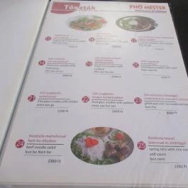 Asian Cuisine Pho Budapest - Étlap/itallap