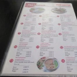 Asian Cuisine Pho Budapest - Étlap/itallap