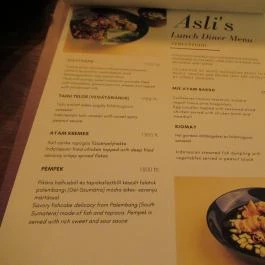 Asli Indonéz Étterem Budapest - Étlap/itallap