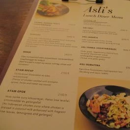 Asli Indonéz Étterem Budapest - Étlap/itallap
