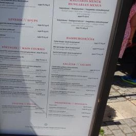 Astor Food Room, Budapest - Étlap/itallap