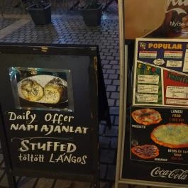 Astoria Lángos bistro Budapest - Étlap/itallap