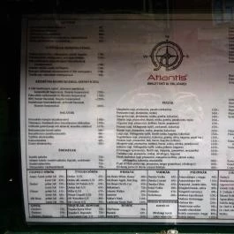 Atlantis Bisztró & Biliárd Budapest - Étlap/itallap