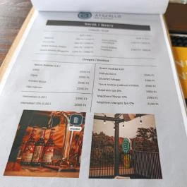 Átszálló Budapest - Étlap/itallap