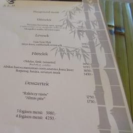 Aum Étterem Budapest - Étlap/itallap